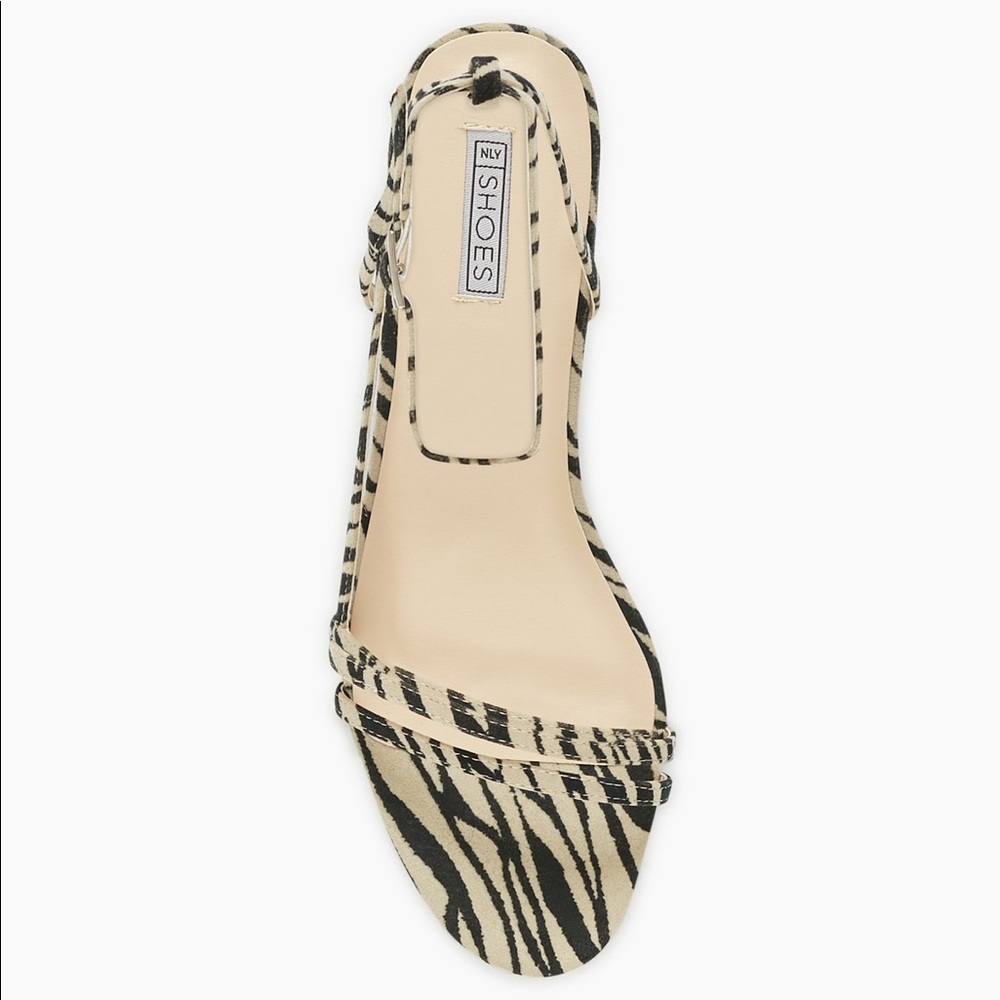 Tiger Striped Kitten Heel Sandals 7.5 Euro 38 - Picture 4 of 4